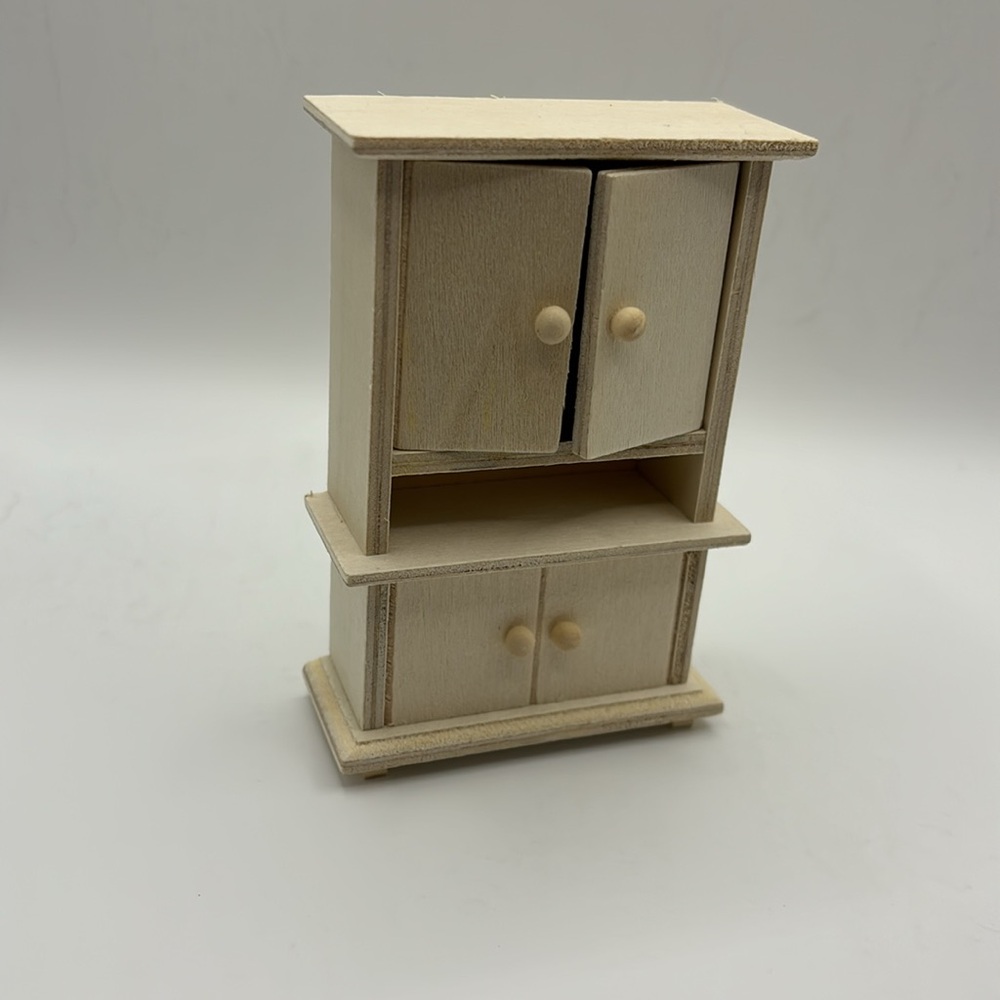 Dollhouse unfinished wood bookshelf